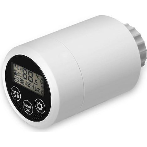 Thermostat intelligent programmable Tuya Zigbee 3.0 pour radiateur, compatible avec Alexa et Google Home Gateway. (1/5)