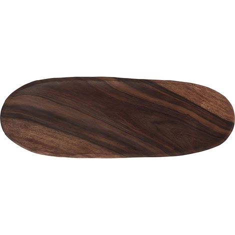 Plateau Ovale en Bois de Rose - 40cm - Plateau de Service ou Décoration - Finition Naturelle et Élégante