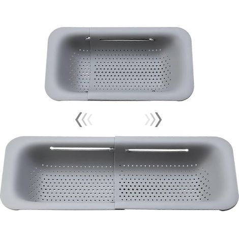 BLUE GINKGO Over the Sink Colander Strainer Basket-Wash Vegetables and Fruits, Drain Cooked Pasta and Dry (1/5)