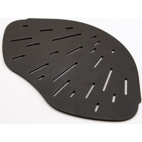 Tablette d'angle de douche forme organique 25,7 x 15,4 cm Lagoon Inox noir poudré MAT INTER (1/4)