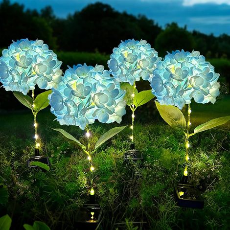 Lampe Solaire Fleurs Exterieure Jardin, 2 Pièces Lumière Solaire Fleur, LED Lumiere Solaire Étanche IP65, Décoration pour Chemins, Pelouse, Terrasse, Clôture, Fête, Mariage Noë (1/5)