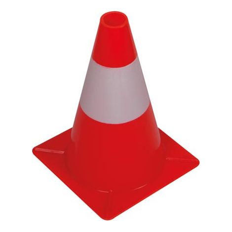 Cono di segnalazione - colore rosso/bianco - 30 cm