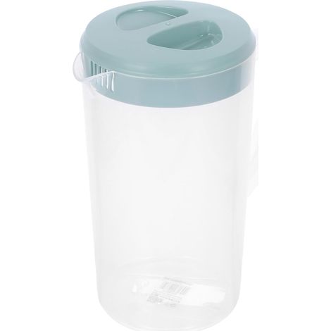 Gobelet en plastique bleu avec couvercle et graduation, verre pour jus et boissons chaudes, adapté au réfrigérateur (1/5)