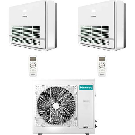 Climatizzatore Condizionatore Hisense Console Serie Turbo R32 Dual Split Inverter 12000 + 12000 BTU con U.E. 3AMW72U4RJC NOVITÁ Classe A++/A+ (1/3)