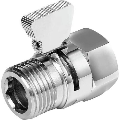 Stop Douche, Vanne d’Arrêt pour Pommeau de Douche Avec Interrupteu, Vanne d'Arrêt de Pommeau de Doucher, Valve de Pommeau de Douche, pour Pommes de Douche, Douchettes à Main, Bras de Douche (1/5)