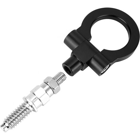 Crochet de remorquage CNC pour voitures européennes, compatible BMW Série 3 E39 E92 E91 E90 E46 E36, noir, accessoire de traction robuste (1/4)