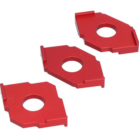 Satz mit 3 Aluminium-Radius-Frässchablonen, T-Frässchablonen, Ecken und Winkel, Präzisionsfräsen, Größen T10-T35 (1/5)