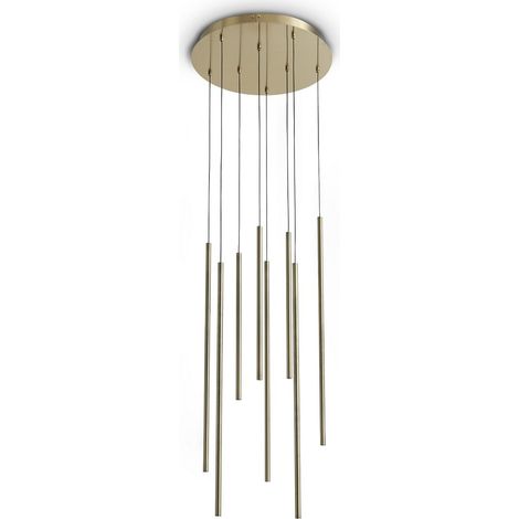Ideal Lux LOOK Suspension en laiton avec 8 LED 1550 lm 3000 K (1/2)