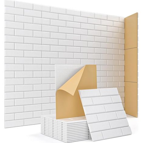 Lot de 12 Panneaux Acoustiques 30x30 – Autocollants Blanc (1/5)