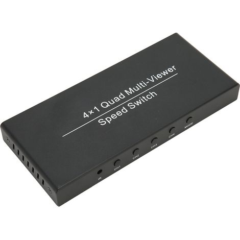 Commutateur multimédia HD 4 entrées/1 sortie 1080p à 60 Hz, multiviewer, prise UE 100-240 V (1/5)
