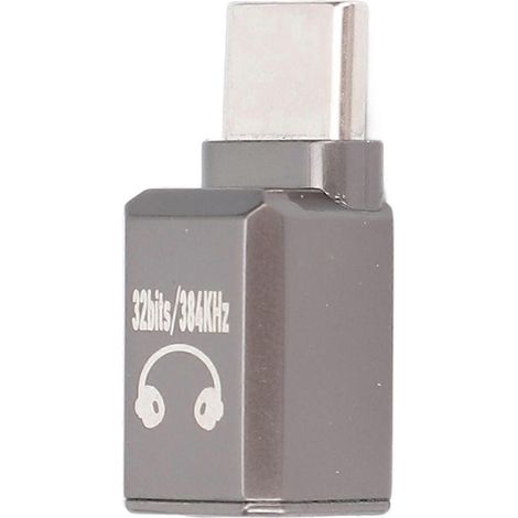 Adaptateur USB-C vers prise casque 3,5 mm, convertisseur numérique-analogique HiFi 32 bits 384 kHz, dongle USB-C vers prise casque pour 16