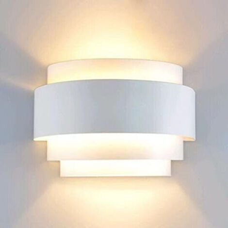 Applique Murale LED E27 Blanc Chaud Up-Down, Luminaire Intérieur en Métal, Dimensions H 25 cm L 13.2 cm P 10.5 cm (1/4)