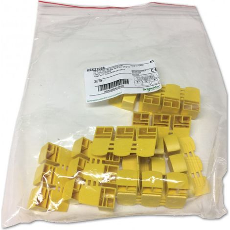 Couvre-dents ACTI9, hauteur 35 mm, lot de 12, accessoire isolant jaune (1/2)