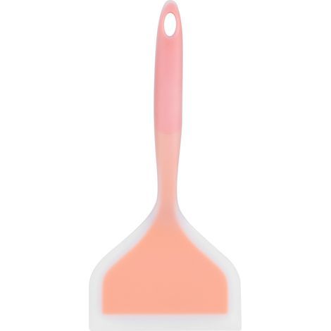 Spatule à oeuf Pelle en Silicone de qualité alimentaire antiadhésive Spatule Wide Turner Cake Steak Pizza Ustensiles de cuisine de cuisine(poignée orange). (1/5)