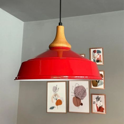 bamyum Asletl-35 Suspension Luminaire Rétro en Metal de 35 cm, Lustre de Salon Vintage, Éclairage de Plafond pour Chambre, Cuisine, Lampe Suspendue (1/5)