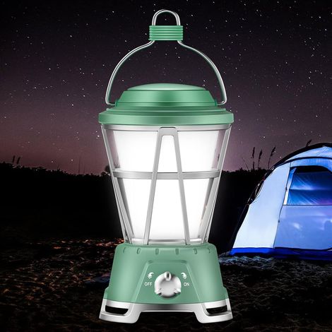 Led Camping Lantern, Camping Light, USB Rechargeable & Battery Powered Camping Lamp, Camping Accessories for Camping, Fishing, Hiking, Cave (Green Us). (1/5)