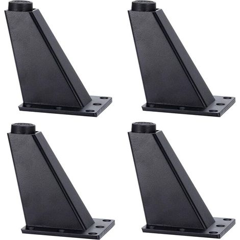 Pieds de Meubles inclinés en Alliage d'aluminium, Remplacement des Pieds de canapé, Hauteur 92 mm (Noir, 4 pièces) (1/4)