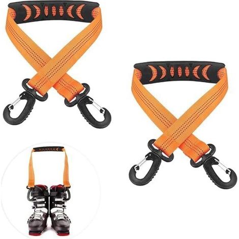 CCYKXA  PCS Ski Strap Adjustable Ski Carrier Strap Portable Winter Ski Carrying Strap with Anti-Slip Pad and Double Ended Buckles Ski Accessories