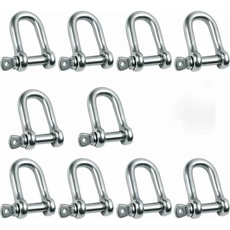 10pcs M5 stainless steel shackle stainless steel straight strap horseshoe buckle quick release bag buckle (1/5)