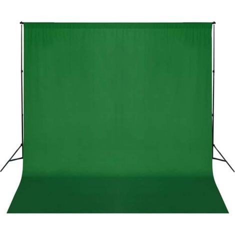 Toile de fond, Toile de rechange pour tonnelle, Coton Vert 300 x 300 cm Incrustation OIB2120E (1/4)