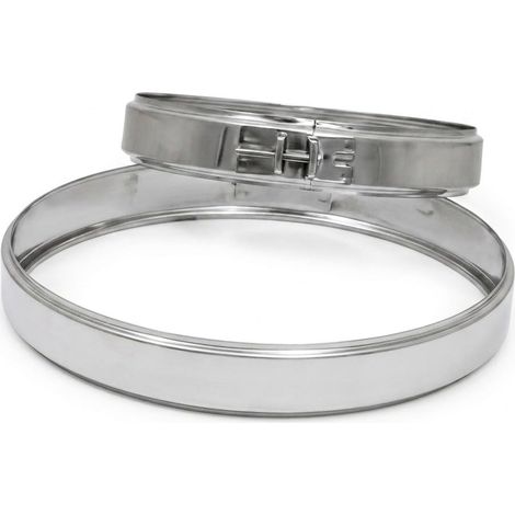 MAKA Fascetta Coprigiunto Canna Fumaria Doppia Parete Inox Ø 80-130 mm (1/5)