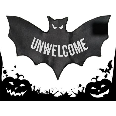 Paillasson Halloween 89 x 61 cm Décoration Halloween Gothique Effrayante Tapis De Fête Chauve-Souris Pas- Pour Fête de Vacances Pendaison de Crémaillère Intérieur Extérieur Maison (1/5)