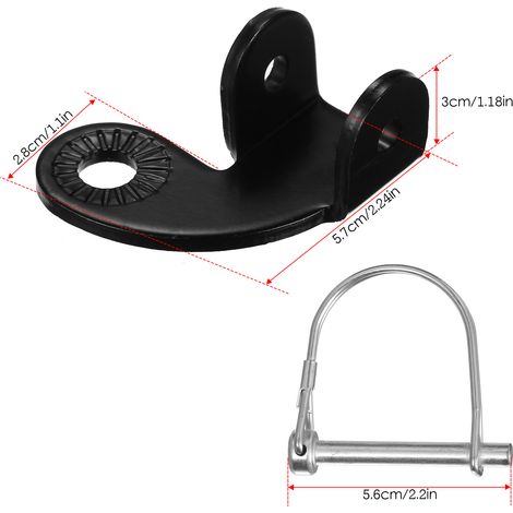 Attelage de remorque pour vélo en acier inoxydable 12,2 mm (1/5)
