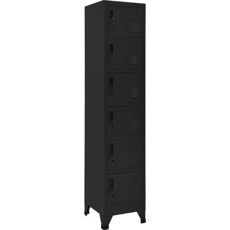 Locker Cabinet Black 38x40x180 cm Steel vidaXL