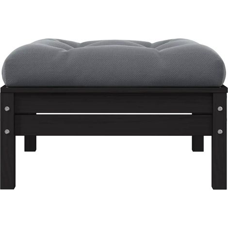 Maison Exclusive - Gartenhocker mit Anthrazit Kissen Schwarz Mass
