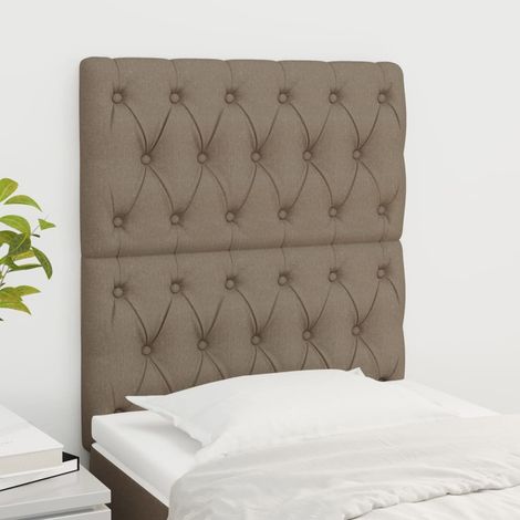 Cabecero de cama gris topo 80x7x118/128 cm Tela vidaXL (1/5)