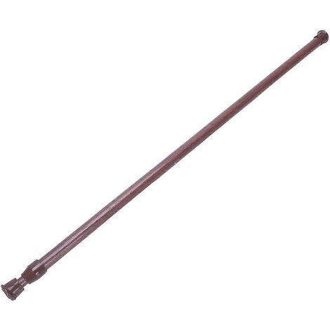 Tringle à rideaux télescopique extensible à ressort pour voilage - Longueur de la tringle : 55 à 90 cm - Couleur : Bois naturel (1/5)