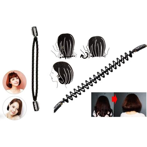 TrAdE Shop Traesio - 2 Bob Torsione Capelli Lunghi A Corti Chignon Accessori Per Acconciatura Styling -