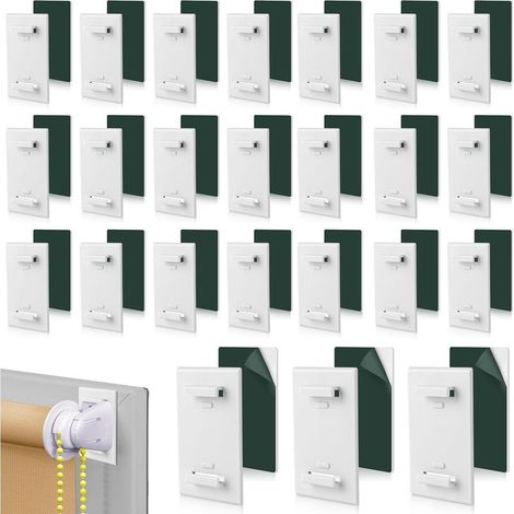 Adhesive Support for Blinds Blind Fixing without Drilling 24pcs Short Adhesives for klemmfix 5.3x3.1cm Clip-on Support for Waterproof Blinds for Blinds Living Room Bedroom and Kitchen (1/5)
