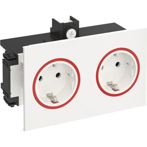 Rehau Steckdose 2-fach SIGNA IN rws BRK 2STD rws/rt (1/2)