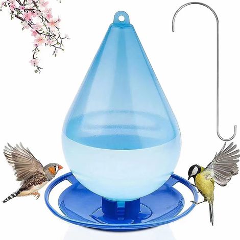Distributeur d'eau pour oiseaux, abreuvoir suspendu pour oiseaux sauvages, avec crochet,pour une utilisation en extérieur (1/5)
