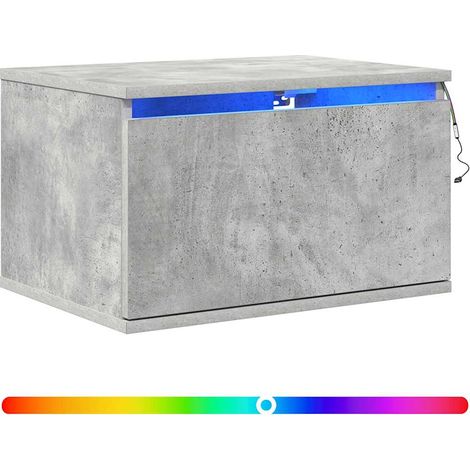 Maison Exclusive - Wand-Nachttische mit LED-Leuchten 2 Stk. Beton