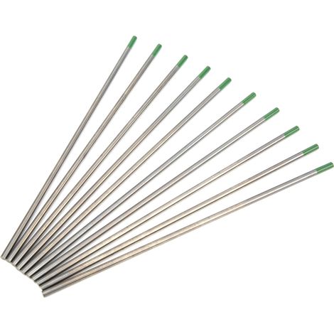 Lot de 10 électrodes TIG en tungstène à pointe verte (3,0 x 150 mm) (1/5)