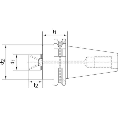 Mandrin universel DIN69871AD SK50 16mm FORTIS (1/5)