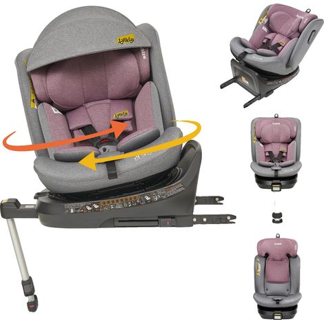 Siège auto pour enfant, installation ISOFIX, harnais à cinq points, Rose (1/2)