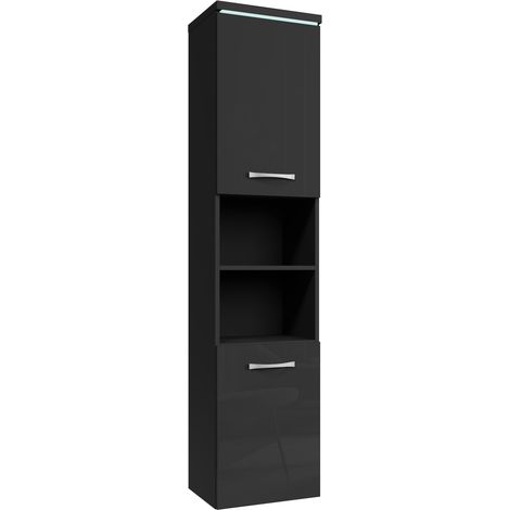 Badplaats Columna de baño Paso 35 x 35 x 160 cm - Negro alto bri (1/4)
