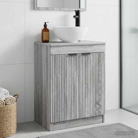 Vanidad de baño con lavabo  gris 54 x 35 x 83 cm