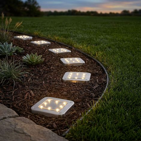 Solarleuchte Bodenleuchte Solarlampe Außen Wegeleuchte Gartenleuchte LED 6er Set