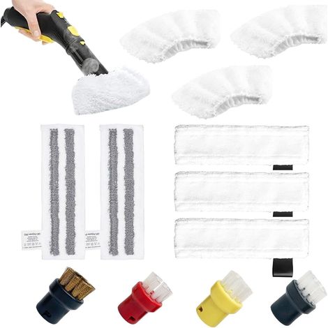 Geeignet für Kärcher Dampfreiniger SC1, SC2, SC4 und SC5 mit Nylon- und Kupferbürsten (insgesamt 12 Bürsten).
