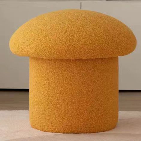 Banc-canapé, simple, moderne, flexible, confortable, moelleux, rond, en pin, bois, pour la décoration intérieure, jaune (1/5)