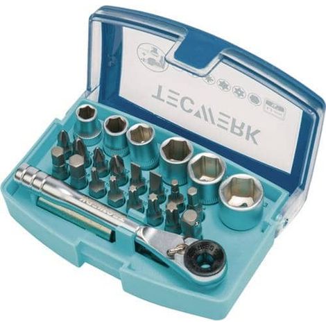TECWERK Bit-/Steckschlüsselset 24-tlg.Schlitz/PH/PZD/T/Knarre/6 Nüsse TECWERK (1/3)