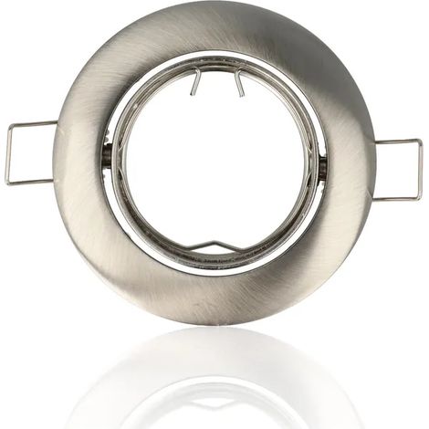 Porta faretto rotondo da incasso orientabile diam.83mm, GU10, Alluminio Spazzolato (1/4)