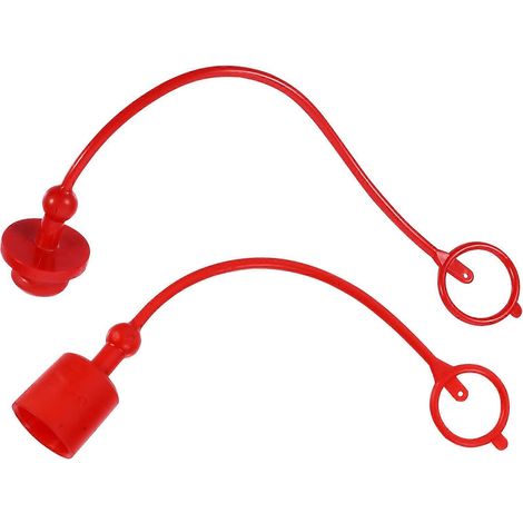 jeu de capuchons anti-poussière pour raccords rapides (rouge)-4.5x3.5x2cm-Red