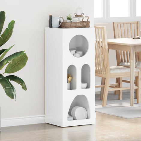 vidaXL Credenza Bianco Lucido 40 x 35 x 100.5 cm Legno