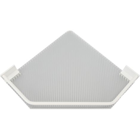 Étagère de rangement de salle de bain en acrylique sans perçage, organisateur mural en aluminium, étagère flottante triangulaire (1/5)