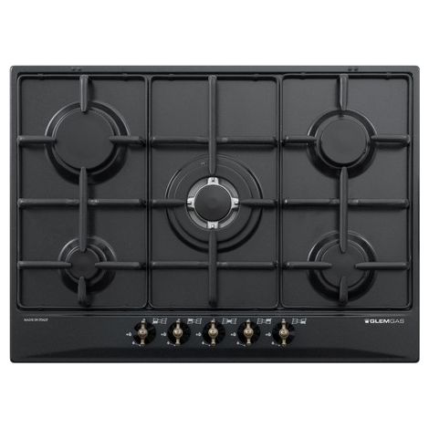 GLEM GAS GT755AN PIANO COTTURA DA INCASSO 5 FUOCHI A GAS COLORE ANTRACITE - PROMO (1/2)